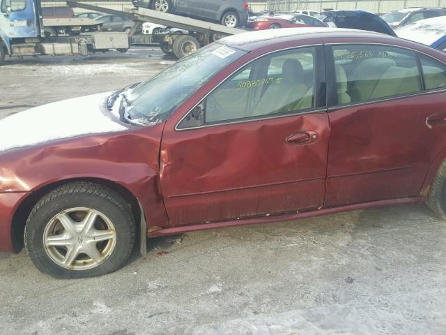 1G3NL52E43C288286 - 2003 OLDSMOBILE ALERO GL BURGUNDY photo 9