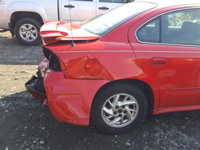 1G2NF52EX4M637460 - 2004 PONTIAC GRAND AM S RED photo 9