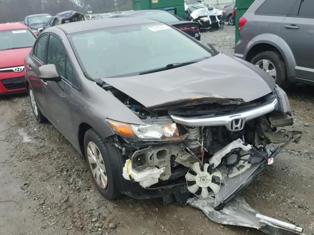 19XFB2F50CE082956 - 2012 HONDA CIVIC LX GRAY photo 1