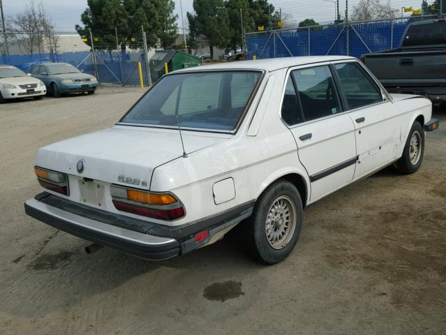 WBADK7301H9653361 - 1987 BMW 528 E WHITE photo 4