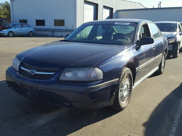 2G1WF55K219339780 - 2001 CHEVROLET IMPALA BLUE photo 2