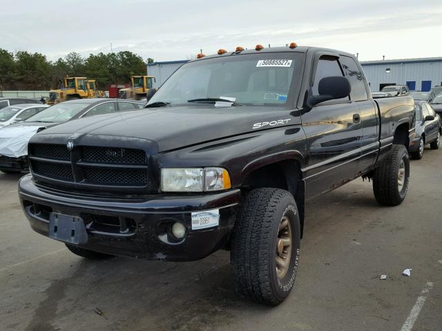 1B7HF13Y0XJ577463 - 1999 DODGE RAM 1500 BLACK photo 2