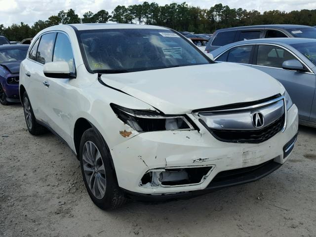 5FRYD4H45FB004561 - 2015 ACURA MDX TECHNO WHITE photo 1