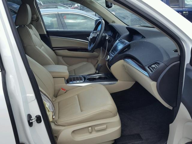 5FRYD4H45FB004561 - 2015 ACURA MDX TECHNO WHITE photo 5