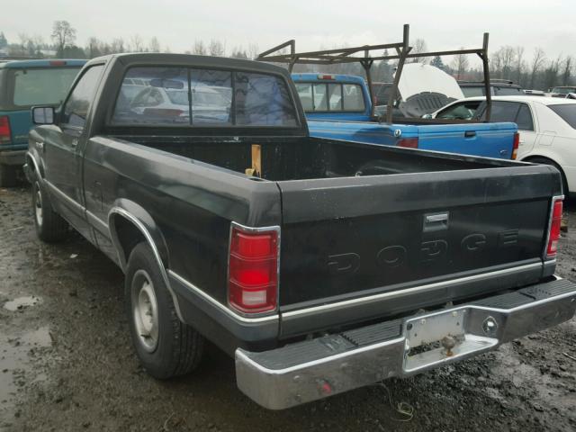 1B7FL26X9KS096218 - 1989 DODGE DAKOTA BLACK photo 3