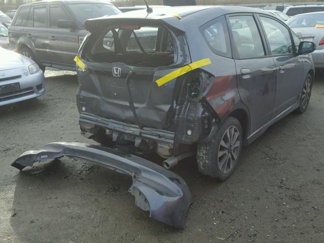 JHMGE8H63DC011276 - 2013 HONDA FIT SPORT GRAY photo 4