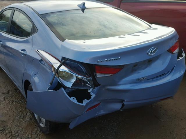 KMHDH4AE3BU118725 - 2011 HYUNDAI ELANTRA GL BLUE photo 9