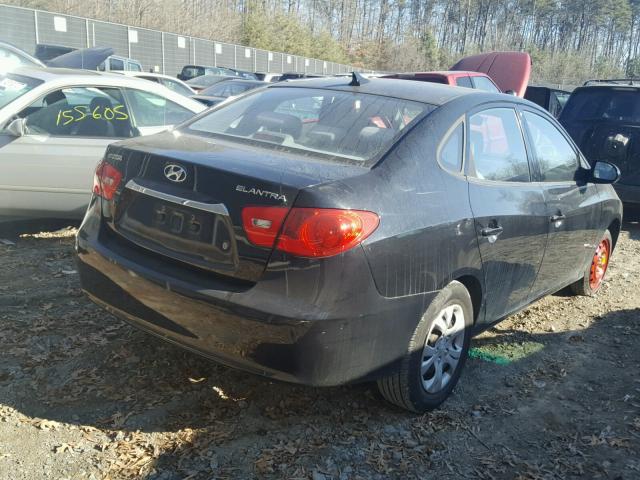 KMHDU4AD8AU041402 - 2010 HYUNDAI ELANTRA BL BLACK photo 4