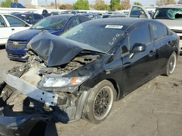 19XFB2F5XDE238728 - 2013 HONDA CIVIC LX BLACK photo 2