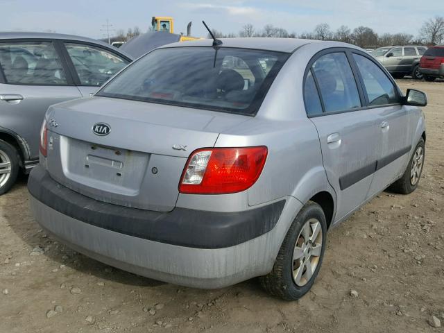 KNADE123176237360 - 2007 KIA RIO BASE SILVER photo 4