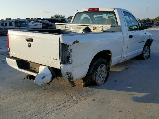 1D7HA16D75J624823 - 2005 DODGE RAM 1500 S WHITE photo 4