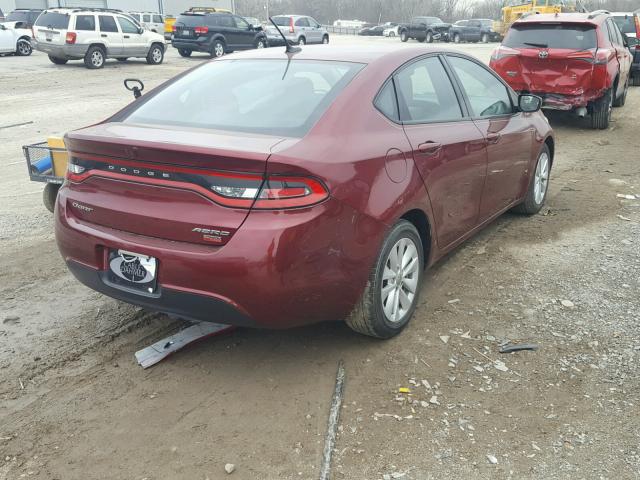 1C3CDFDH8FD266277 - 2015 DODGE DART SE AE BURGUNDY photo 4