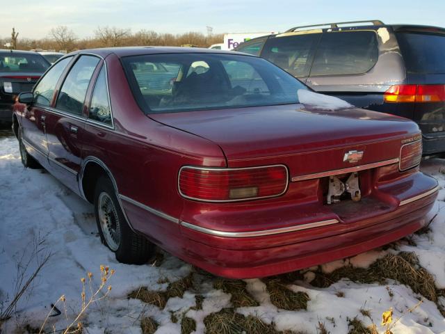 1G1BN52W8RR168866 - 1994 CHEVROLET CAPRICE CL 红色 照片 3