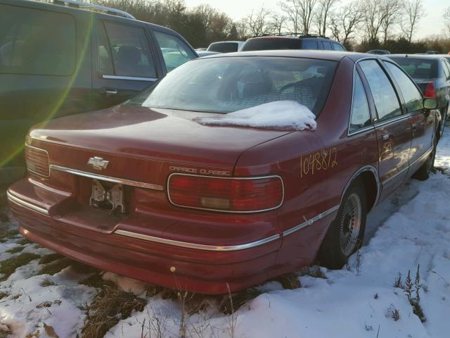 1G1BN52W8RR168866 - 1994 CHEVROLET CAPRICE CL 红色 照片 4