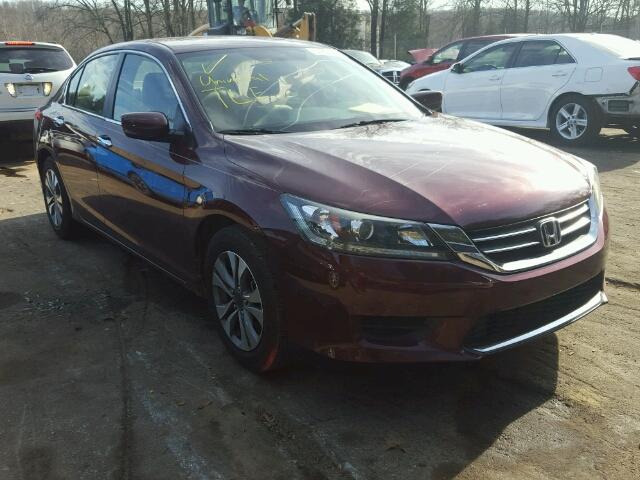 1HGCR2F38DA230869 - 2013 HONDA ACCORD LX BURGUNDY photo 1