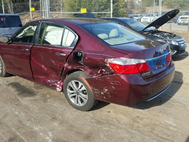 1HGCR2F38DA230869 - 2013 HONDA ACCORD LX BURGUNDY photo 9