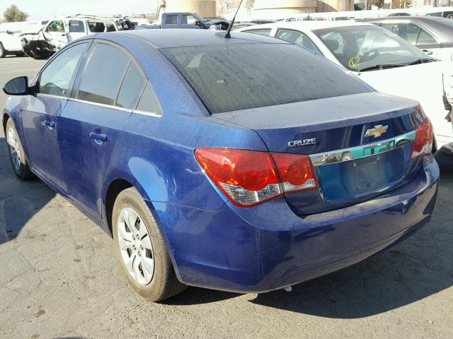 1G1PC5SH2C7384146 - 2012 CHEVROLET CRUZE LS BLUE photo 3