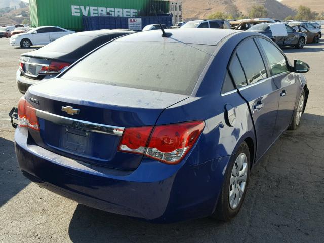 1G1PC5SH2C7384146 - 2012 CHEVROLET CRUZE LS BLUE photo 4