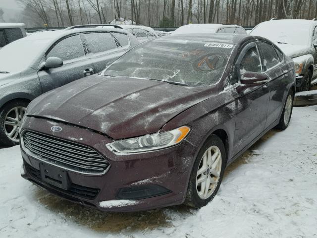 3FA6P0H7XDR367054 - 2013 FORD FUSION SE BURGUNDY photo 2