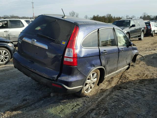 5J6RE48778L024477 - 2008 HONDA CR-V EXL BLUE photo 4