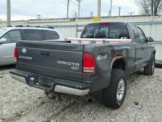 1D7HG12K04S635139 - 2004 DODGE DAKOTA SXT GRAY photo 4