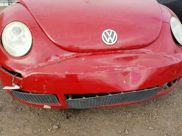 3VWPW31C97M517339 - 2007 VOLKSWAGEN NEW BEETLE RED photo 9