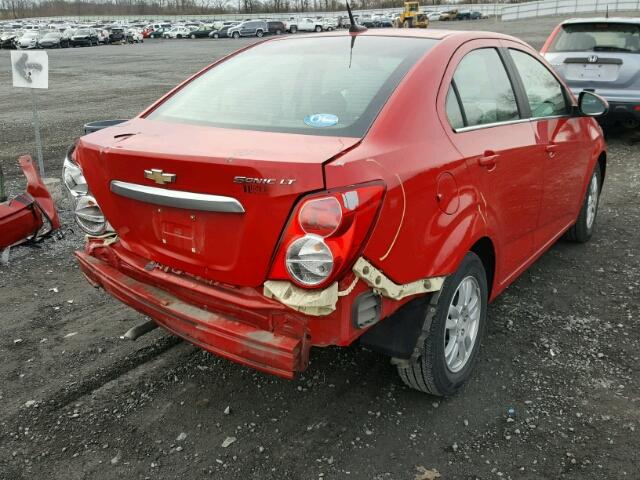 1G1JC5SH9C4106240 - 2012 CHEVROLET SONIC LT RED photo 4