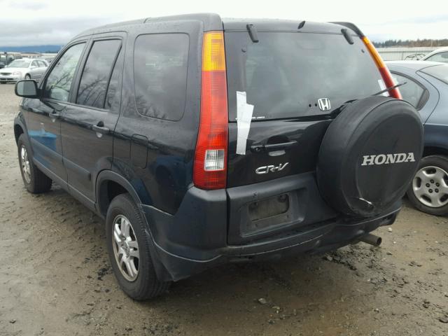 JHLRD78824C038299 - 2004 HONDA CR-V EX BLACK photo 3