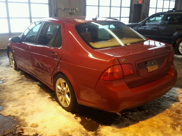 YS3ED49G073517012 - 2007 SAAB 9-5 2.3T RED photo 3