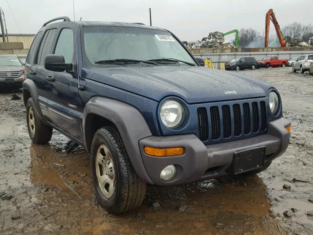 1J4GL48K64W141056 - 2004 JEEP LIBERTY SP BLUE photo 1