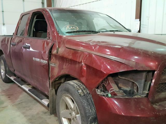 1C6RD7FT6CS218126 - 2012 DODGE RAM 1500 S RED photo 9