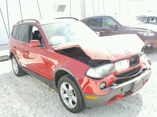 WBXPC93448WJ07900 - 2008 BMW X3 3.0SI RED photo 1