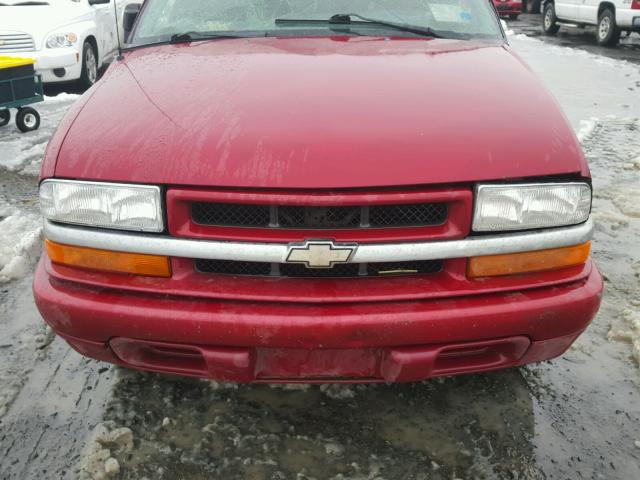 1GNCS18W32K202948 - 2002 CHEVROLET BLAZER RED photo 7