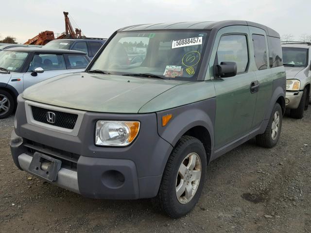 5J6YH27654L030241 - 2004 HONDA ELEMENT EX GREEN photo 2