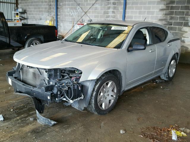 1B3LC46B39N566028 - 2009 DODGE AVENGER SE SILVER photo 2