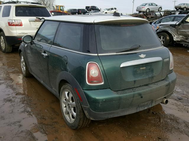 WMWMF33597TT50239 - 2007 MINI COOPER GREEN photo 3