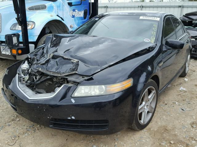 19UUA66205A081207 - 2005 ACURA TL BLACK photo 2