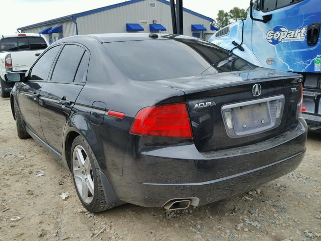 19UUA66205A081207 - 2005 ACURA TL BLACK photo 3