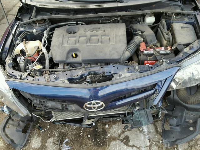 5YFBU4EE3CP033402 - 2012 TOYOTA COROLLA BA BLUE photo 7