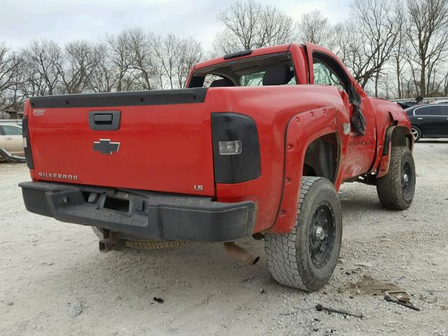 1GCEK14C78Z183804 - 2008 CHEVROLET SILVERADO RED photo 4