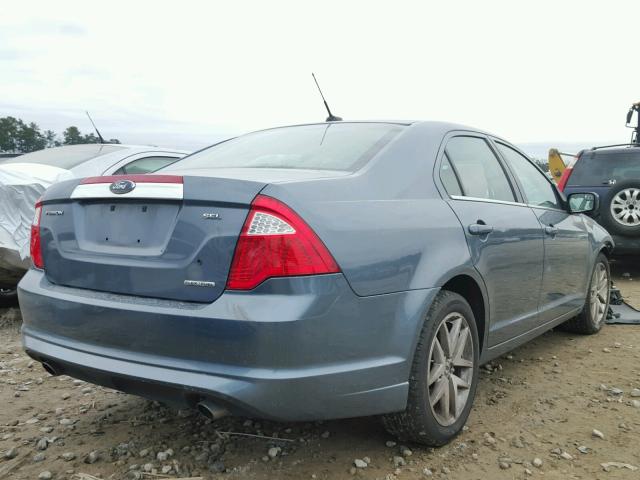 3FAHP0JG7BR149721 - 2011 FORD FUSION SEL BLUE photo 4