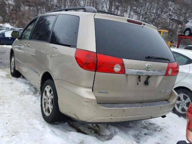 5TDBA22C66S067555 - 2006 TOYOTA SIENNA XLE TAN photo 3