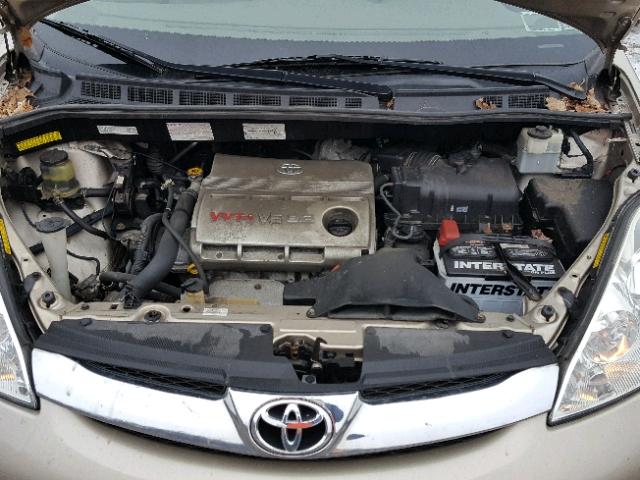 5TDBA22C66S067555 - 2006 TOYOTA SIENNA XLE TAN photo 7