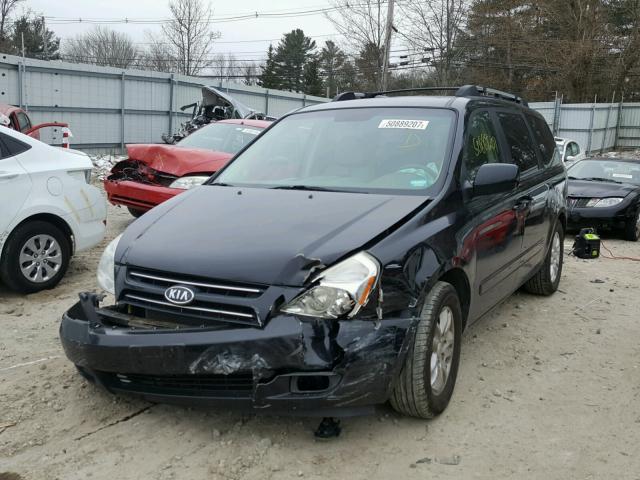 KNDMB233876121329 - 2007 KIA SEDONA EX BLACK photo 2