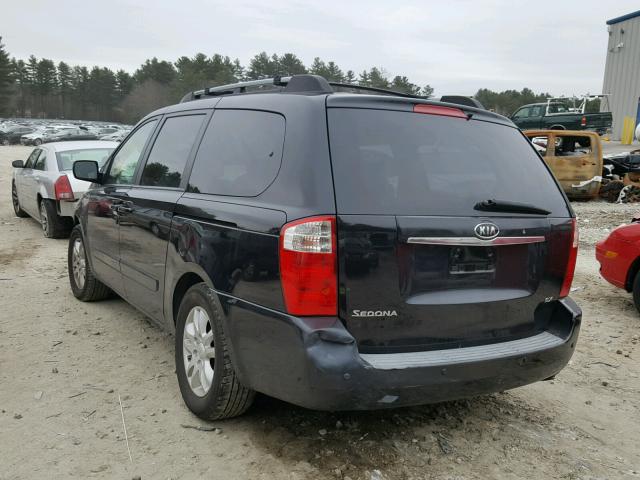 KNDMB233876121329 - 2007 KIA SEDONA EX BLACK photo 3