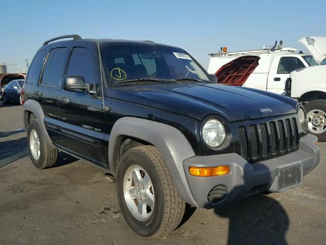 1J4GK48K32W249263 - 2002 JEEP LIBERTY SP BLACK photo 1