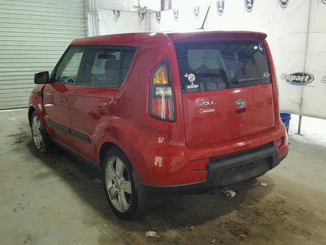 KNDJT2A22A7147016 - 2010 KIA SOUL + RED photo 3