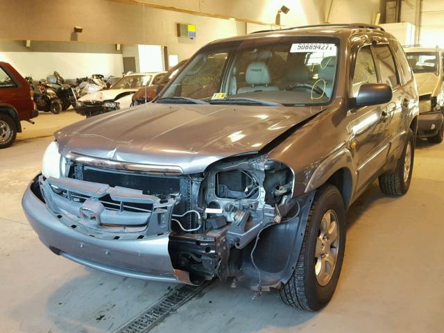 4F2CU08122KM42820 - 2002 MAZDA TRIBUTE LX GRAY photo 2