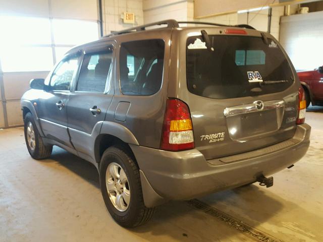 4F2CU08122KM42820 - 2002 MAZDA TRIBUTE LX GRAY photo 3