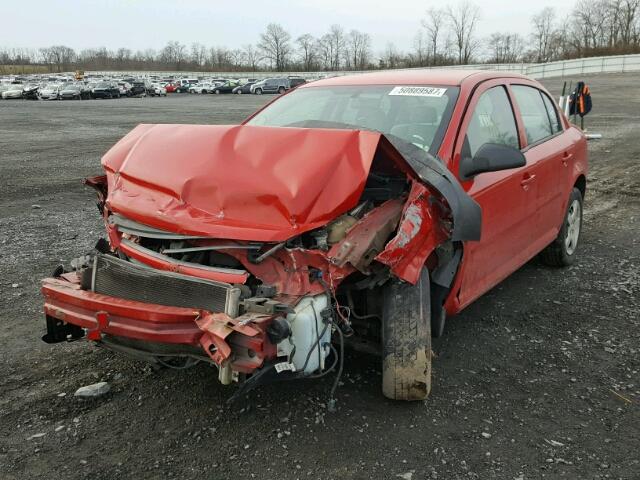 1G1AK58F587279462 - 2008 CHEVROLET COBALT LS RED photo 2